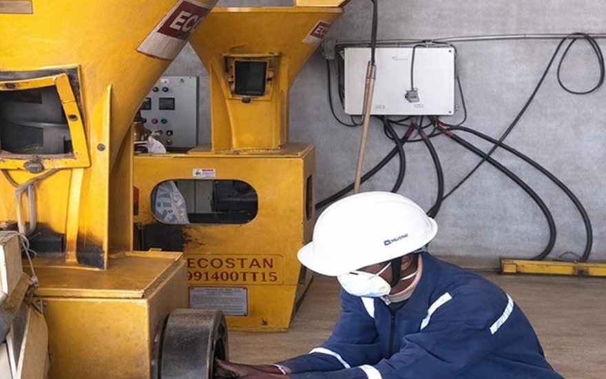Biomass pelletizing line