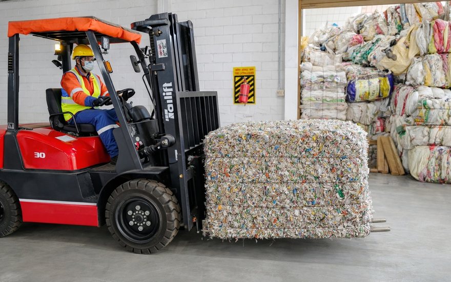 Densified plastic alternate fuel bale